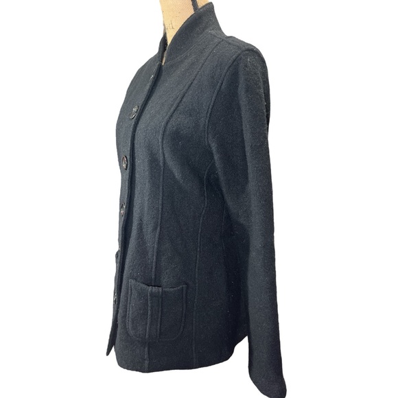 Willi Smith EC black wool buttoned up jacket with 2 front pockets. Size medium - Picture 4 of 5